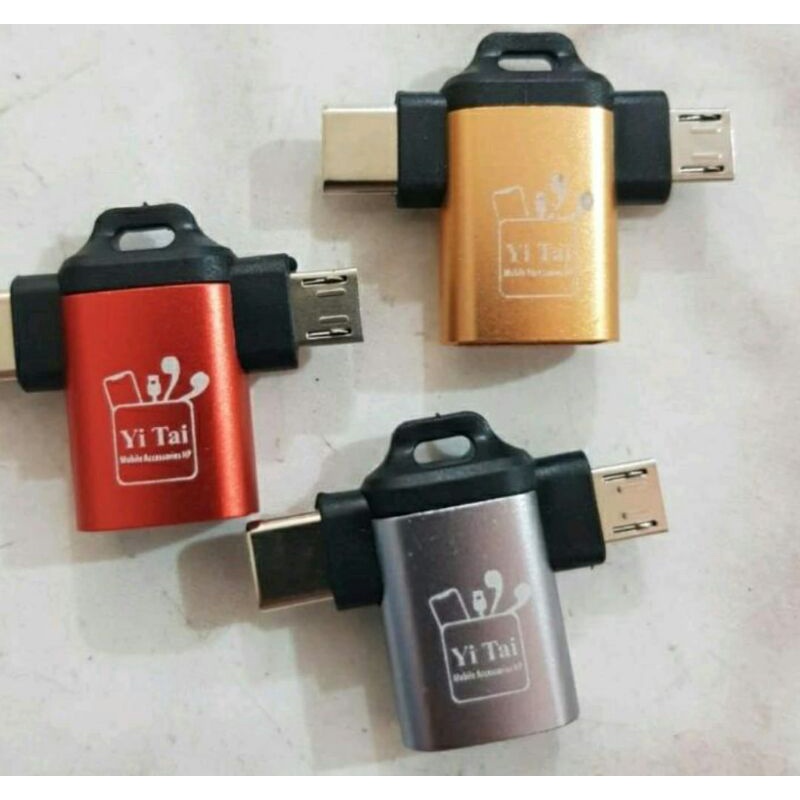 NON KABEL OTG 2 IN 1 YI TAI YT-21 MICRO USB TYPE C FAST TRANSFER