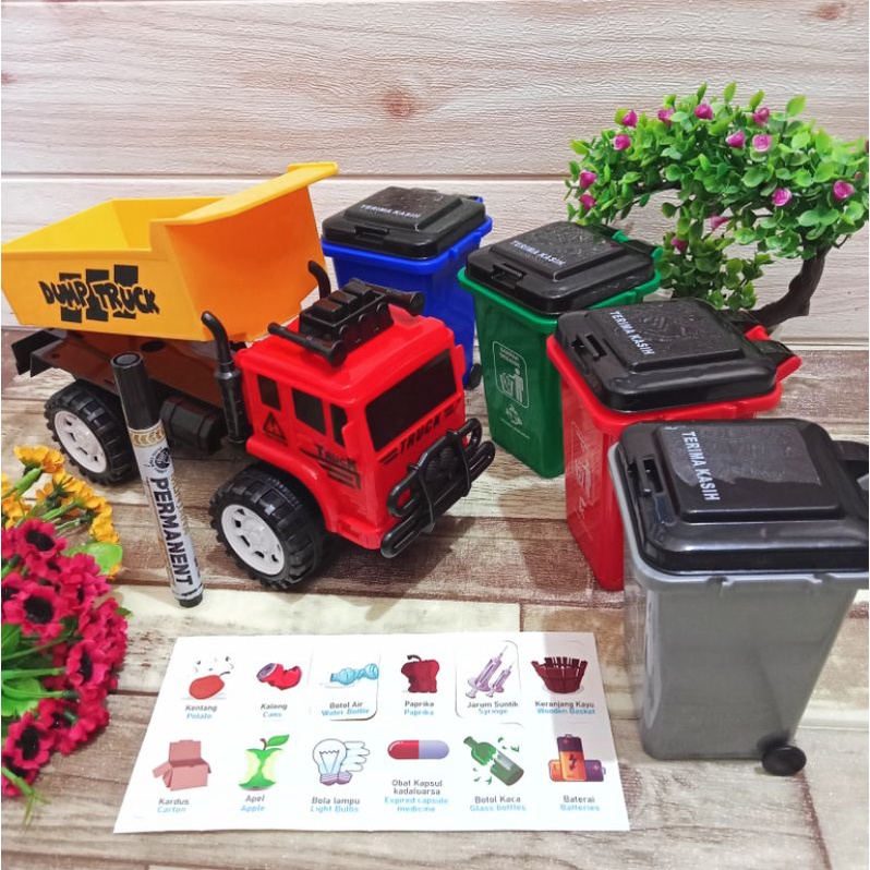 MAINAN TRUK SAMPAH/TRUK GANDENG ANIMAL/TRUK KEBERSIHAN/TRUK SAMPAH/TRUK PEMADAM KEBAKARAN/TRUK DAMKA