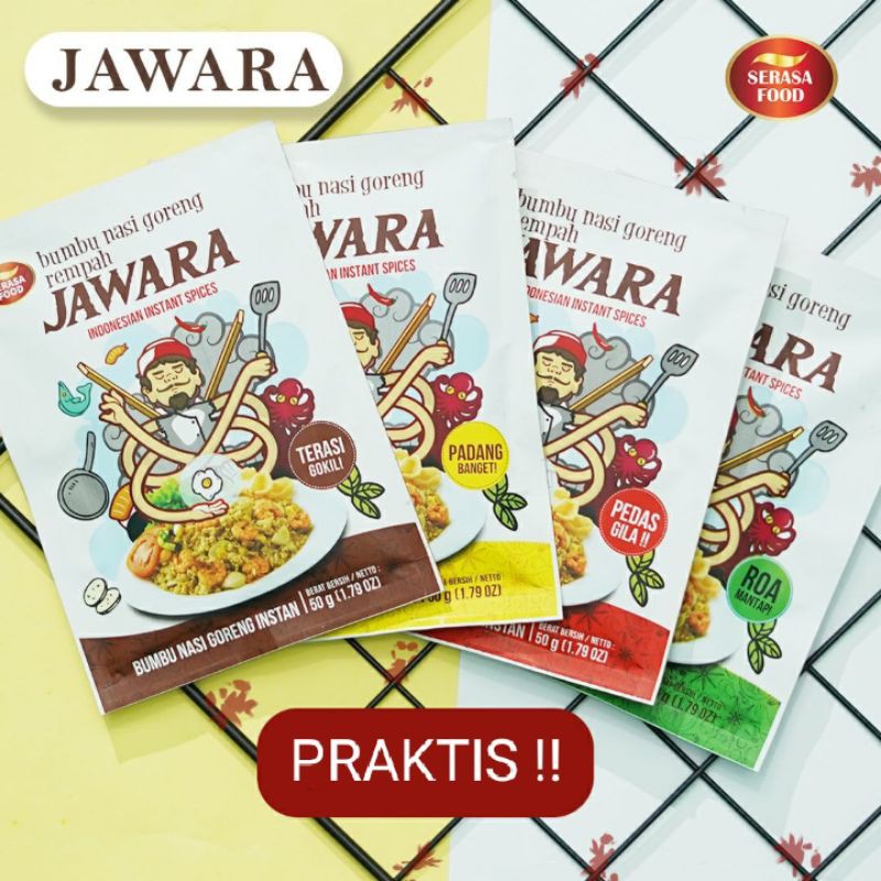 

Bumbu Masak Dapur Instan Nasi Goreng Rempah Jawara Aneka Rasa 50gr