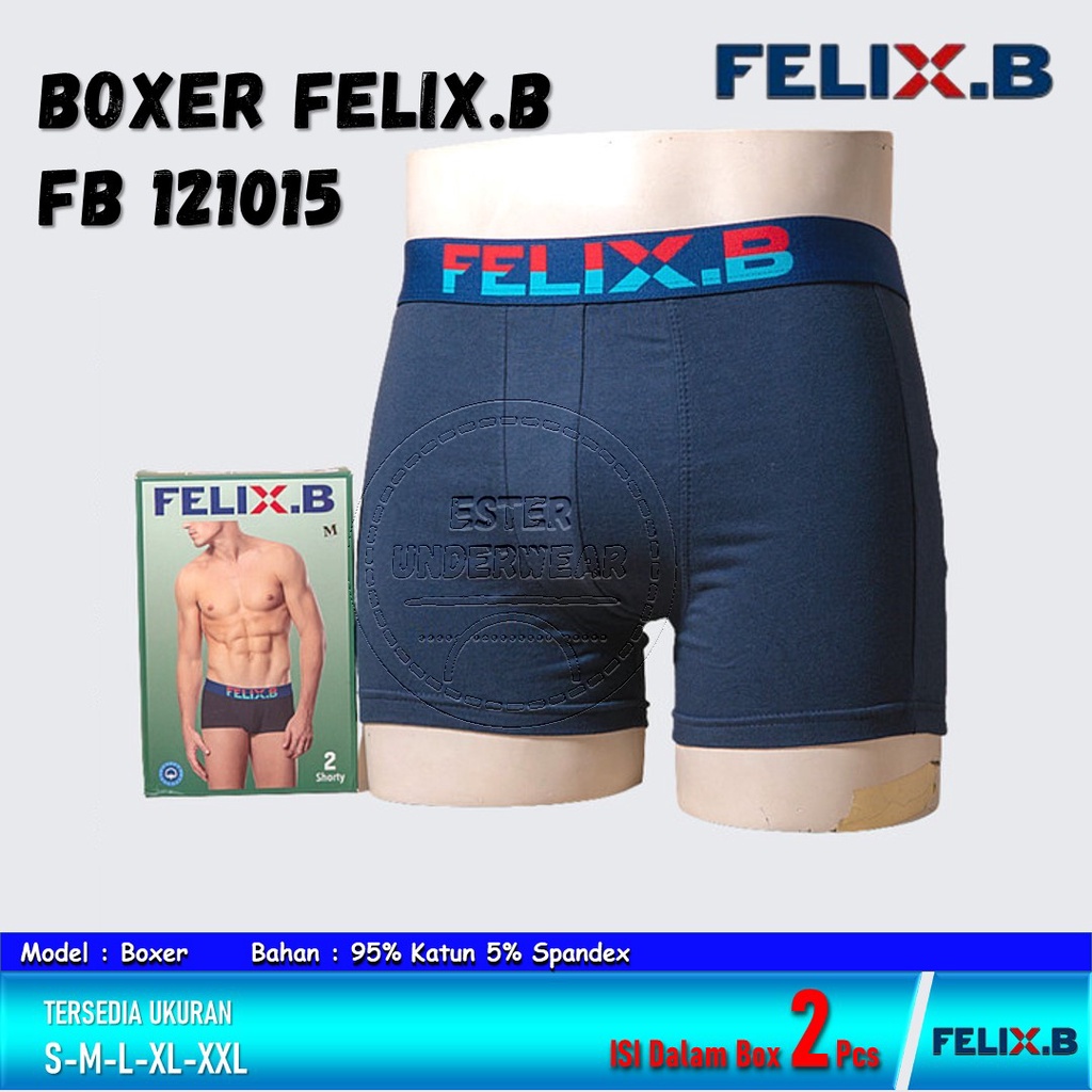 Celana Boxer Pria Felix.B FB 121015 ISI-2 PCS