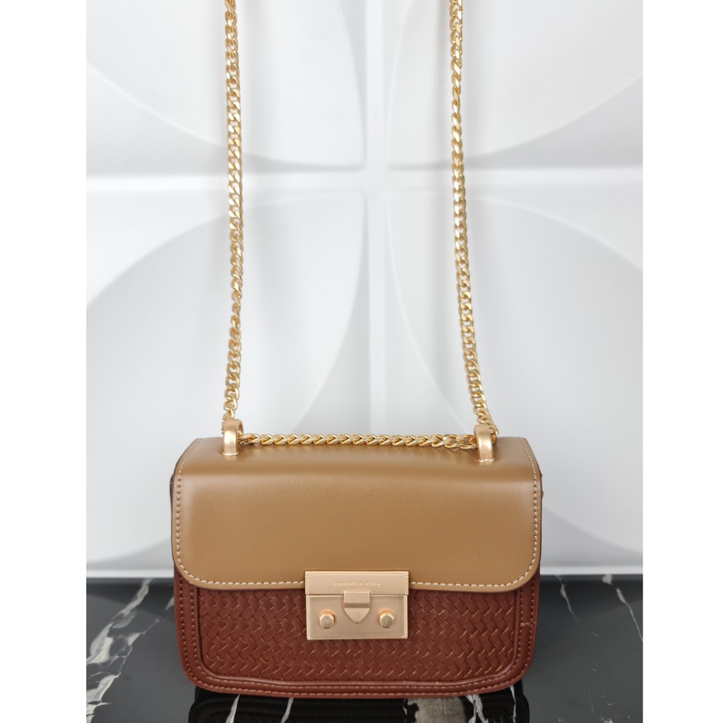 TAS CK CROC - EFFECT BOXY CHAIN STRAP BAG  - CK024