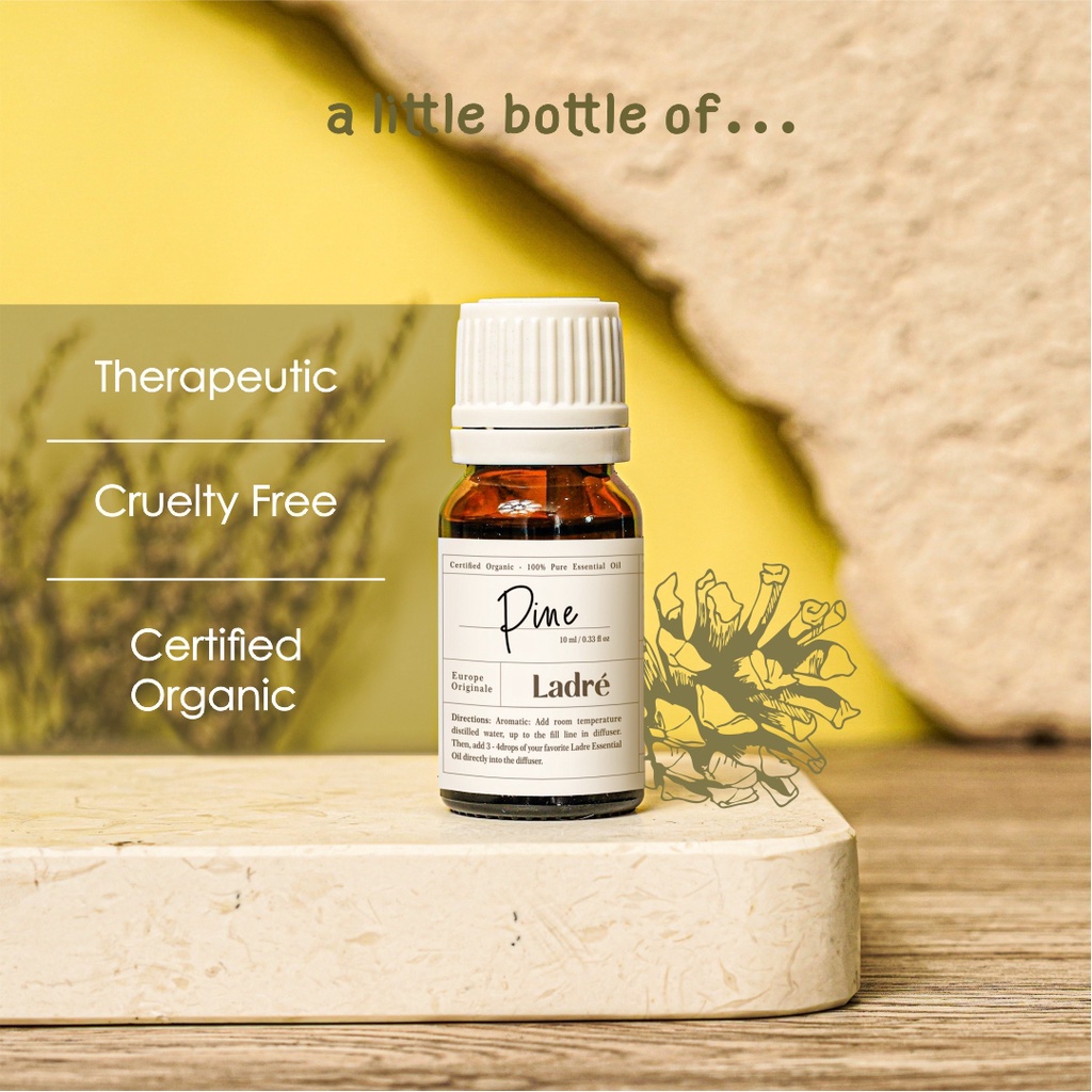 Ladre Pine Essential Oil Diffuser Humidifier Minyak Esensial Difuser Air Purifier Aromatherapy EO