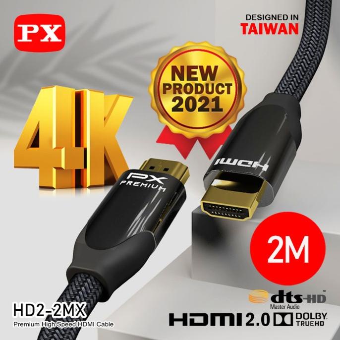 Kabel HDMI Ultra HD 4K High Speed HDR Nylon Braided 2M PX HD2-2MX
