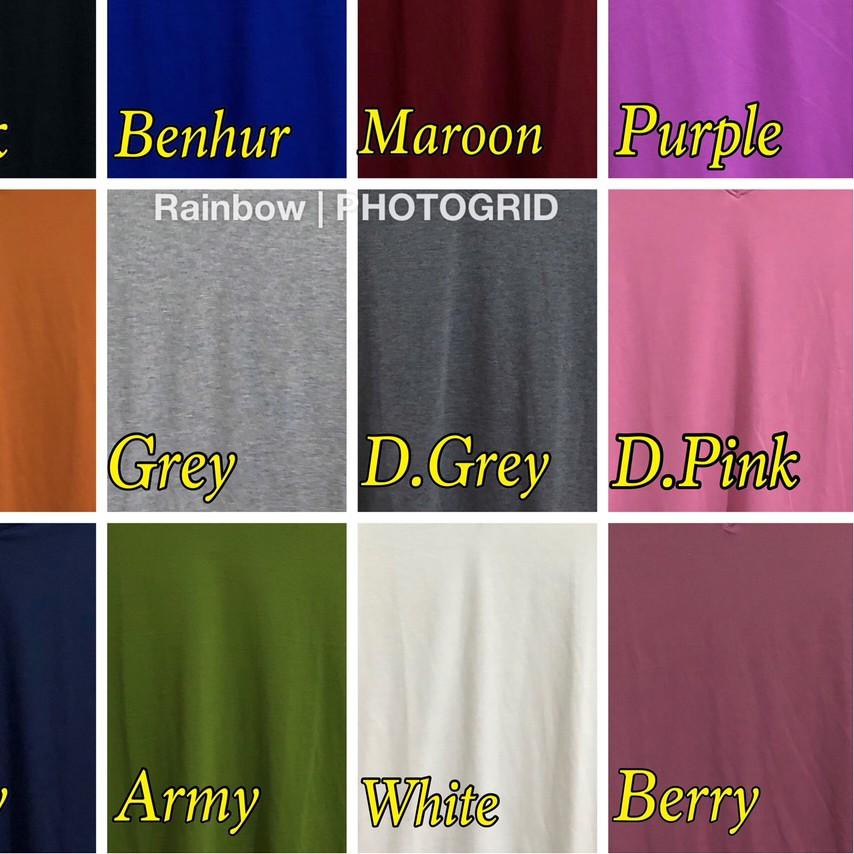  LA068  O NECK JUMBO XXL  Panjang Kaos  Polos  Basic 