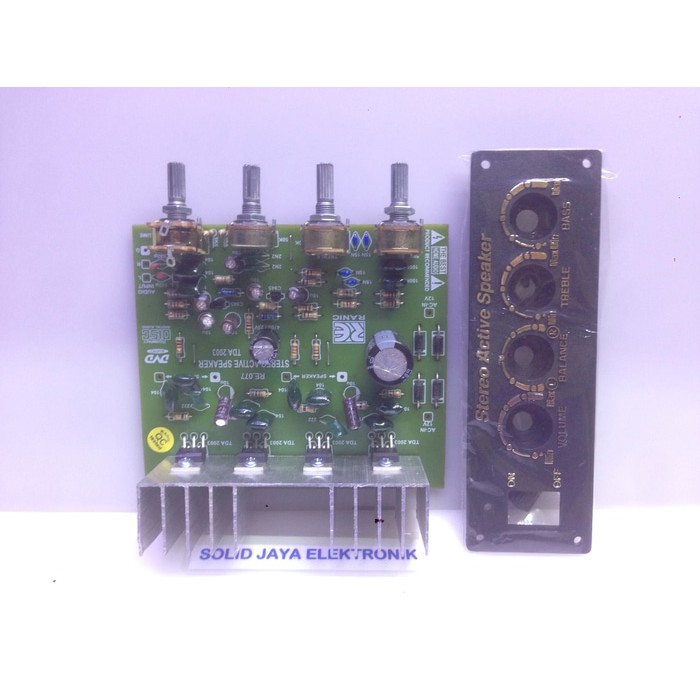 KIT POWER AKTIF TDA2030 STEREO TDA 2003 STEREO AMPLIFIER AUDIO ACTIVE 12 VOLT DC 12V 12 V RANIC 264