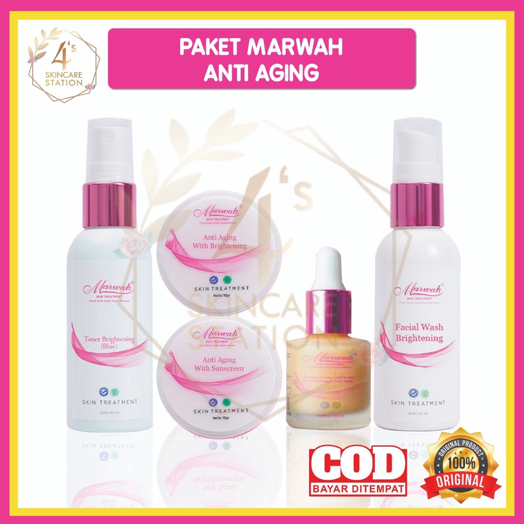 [FREE KAPAS] Marwah Skincare Paket Perawatan wajah Penuaan Dini Melasma