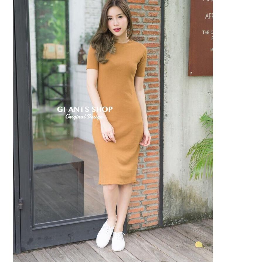 Terjangkau - Gi - ants basic  Long Dress Roundneck | giants shop  import bangkok first hand