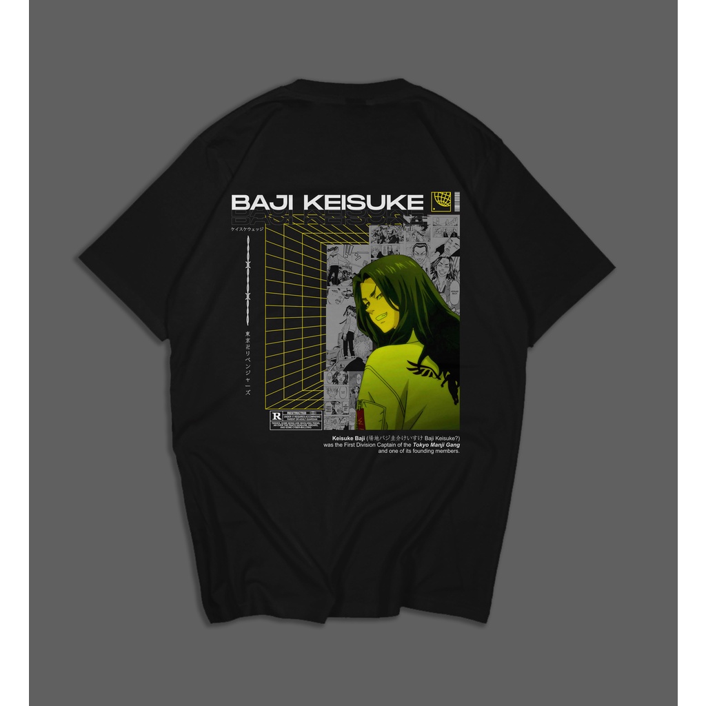 KAOS BAJI TOKYO REVENGERS AESTHETIC COMBED30S / OVERSIZE / TSHIRT / COD / ANIME / BAJI KEISUKE / KER