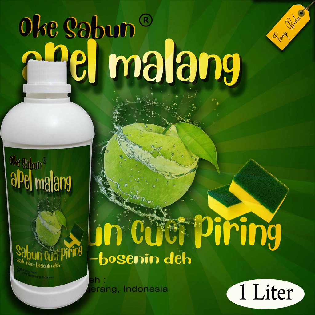 sabun cuci piring 1L varian wangi apel malang terbaru