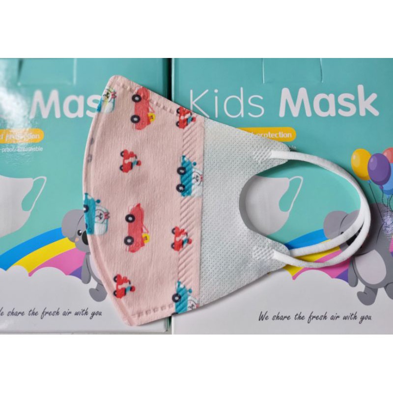 MASKER DUCKBILL ANAK MOTIF ECER PER 10 PCS