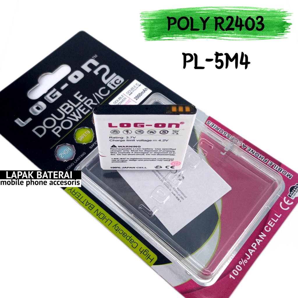 LOG - ON Baterai Polytron ROCKET R1 PL5M4 - batre POLYTRON R2403 PL-5M4 battery ORIGINAL