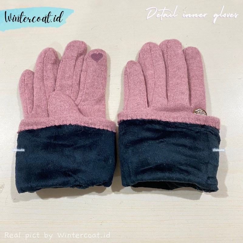 Sarung tangan wanita fashion winter gloves woman musim dingin cantik korean style import hangat kawaii