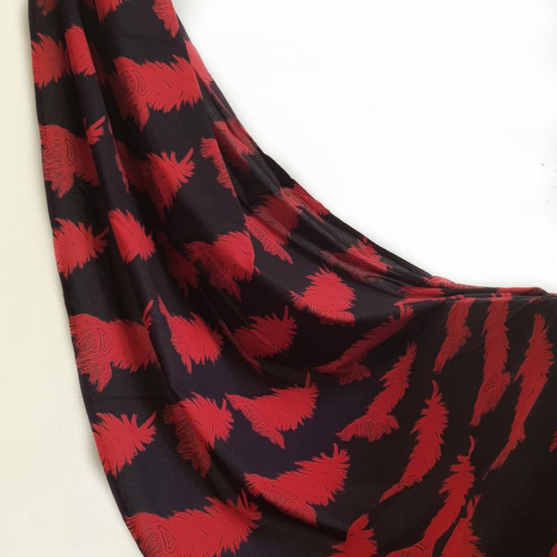 kain batik solo bahan katun motif daun kemoceng