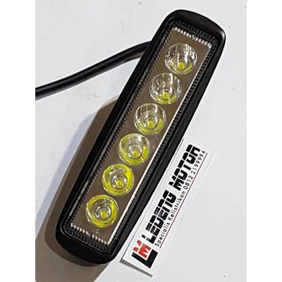 WorkLight Cree Led Bar Flood 6 Mata 18watt lampu tembak sorot mobil motor