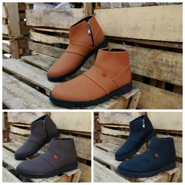 Sepatu Kerja Pria Import Boots Casual Klasik Cowok Kickers Vigo Murah