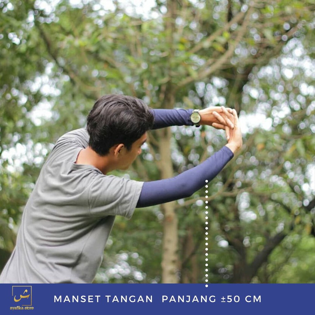 Manset Tangan / Manset Lengan Pria dan Wanita Untuk Olahraga Panjang ± 50 cm