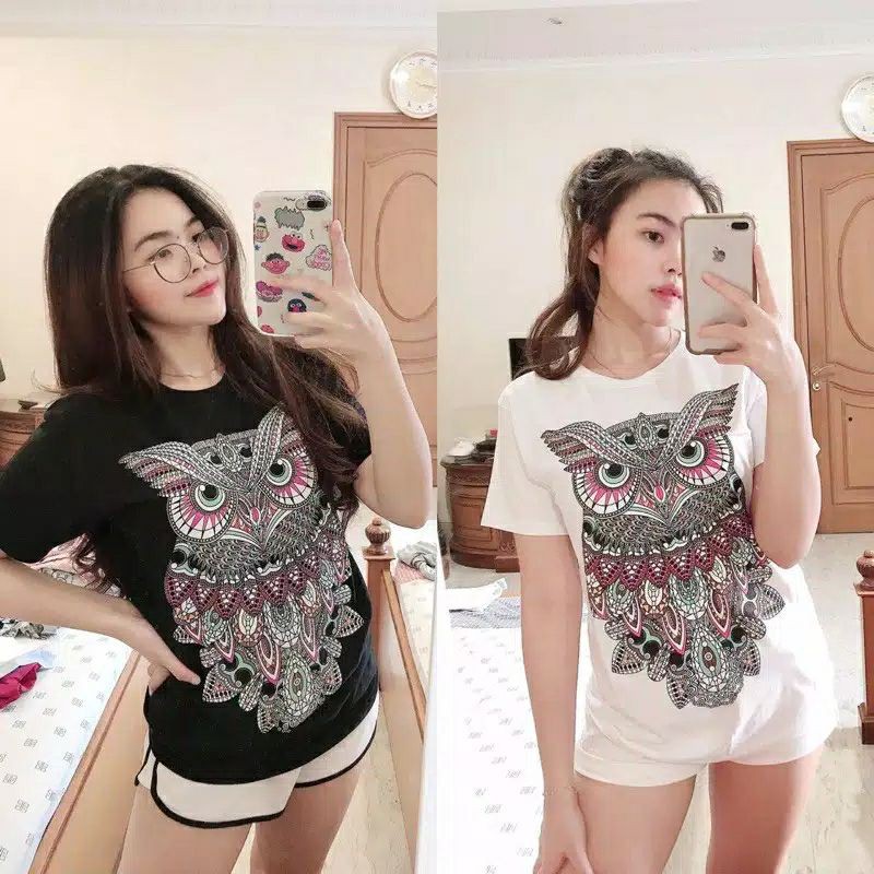 kaos katun wanita / tumblr tee - OWL BATIK
