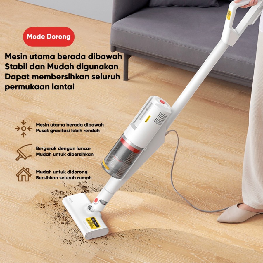 Deerma DX888 Handheld Vacuum Cleaner Lightweight Penyedot Sedot Hisap Debu Lantai Gorden Meja Sofa Gorden Sudut Ruangan