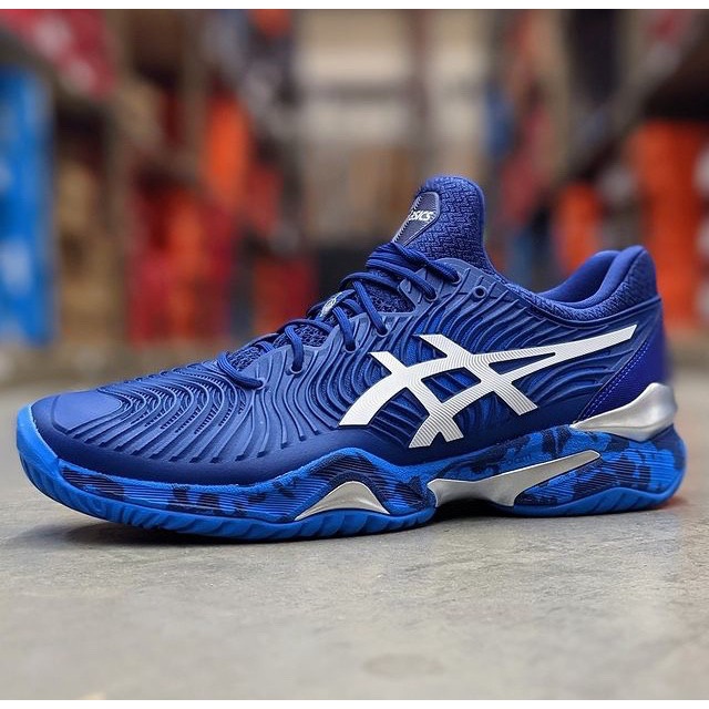 Sepatu Tennis Asics Court FF 2 HC Novak Blue Print Original