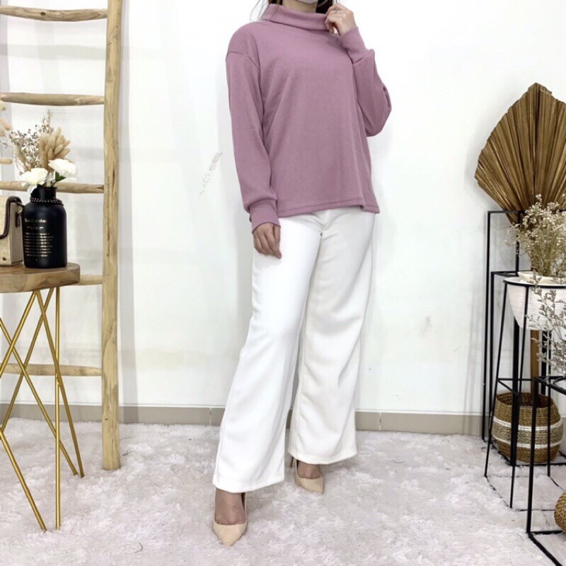 TURTLENECK RAJUT UNIQLO/TURTLENECK LILAC/KNIT TURTLENECK