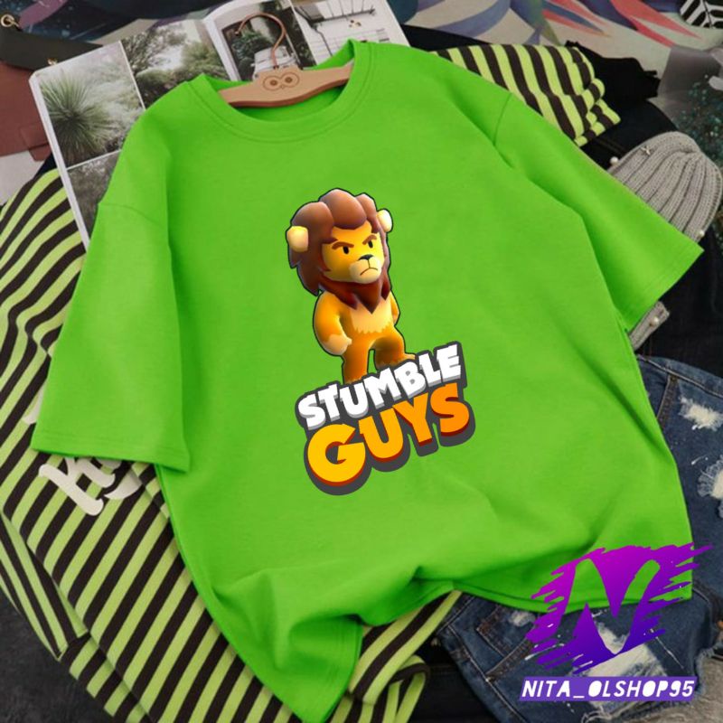 kaos anak stumble guys lion karakter harimau baju anak stumble guys karakter