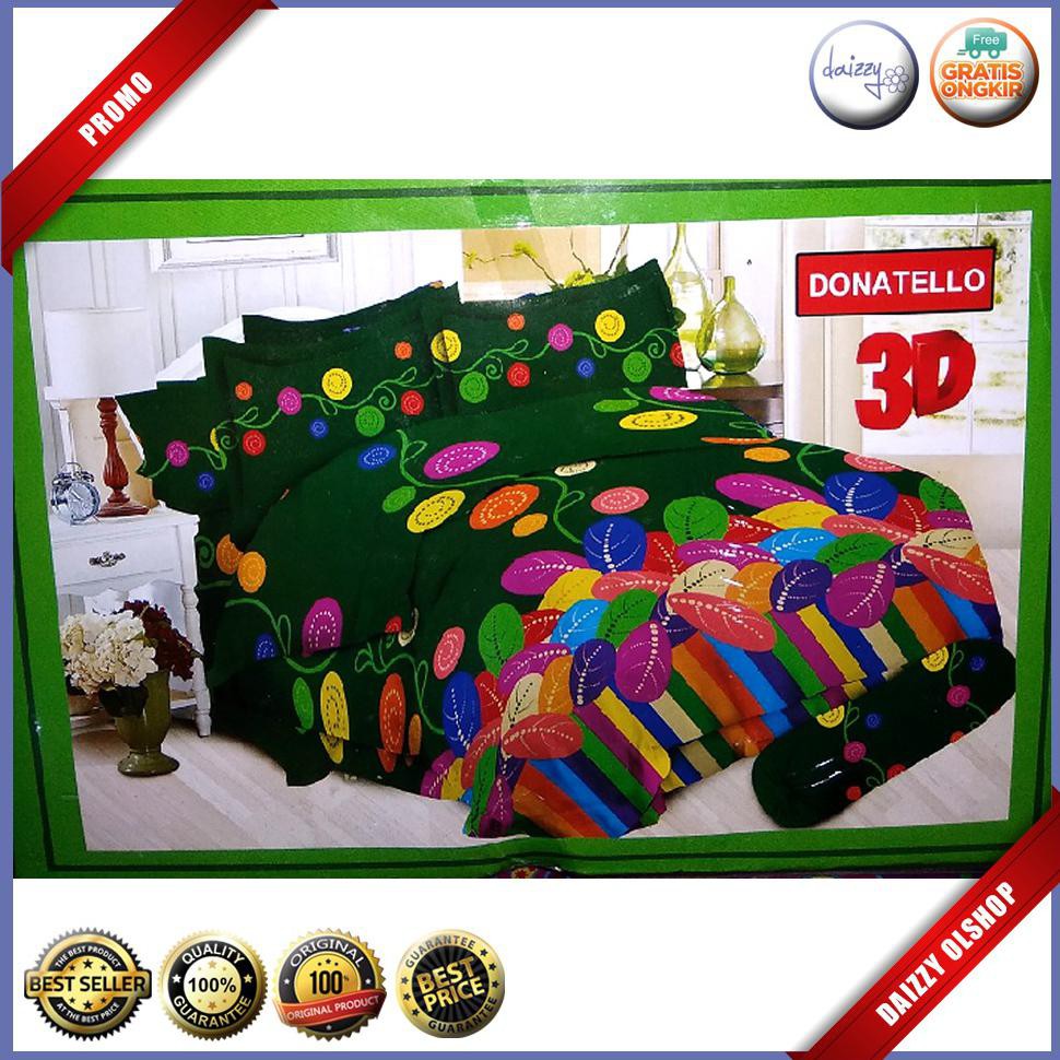 Sprei Bonita Donatello No.1 King 180 Seprai Hijau Tua Daun Warna Warni BMSC499