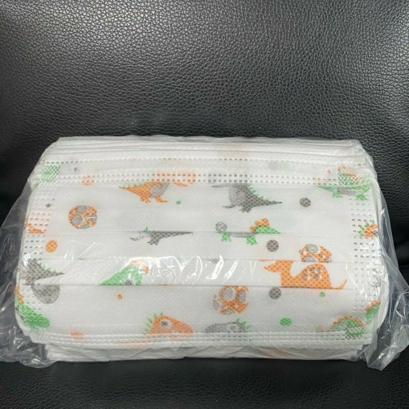 1box 50pcs Masker cantol earloop 3ply anak balita sekolah motif kartun lucu