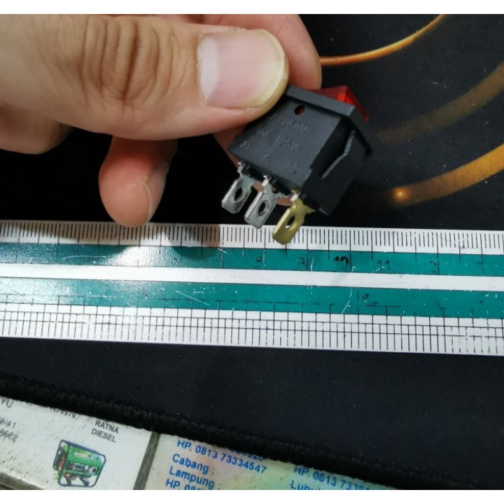 Switch saklar mini ataucetekan On Off pvc kaki 3