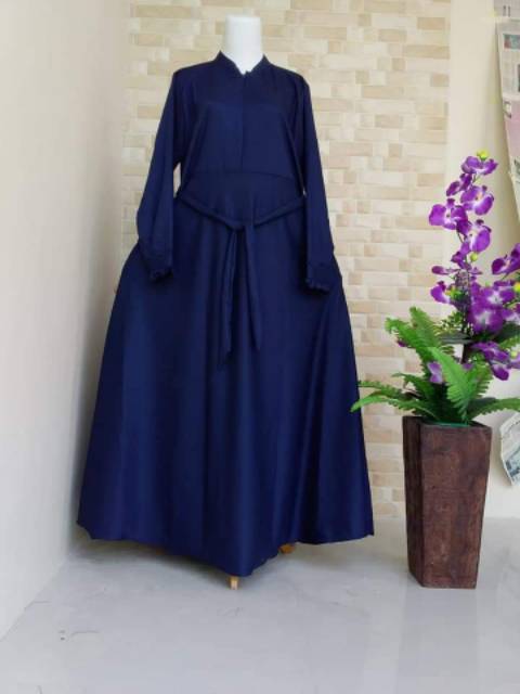 Gamis Toyobo Polos Abu Tua Basah