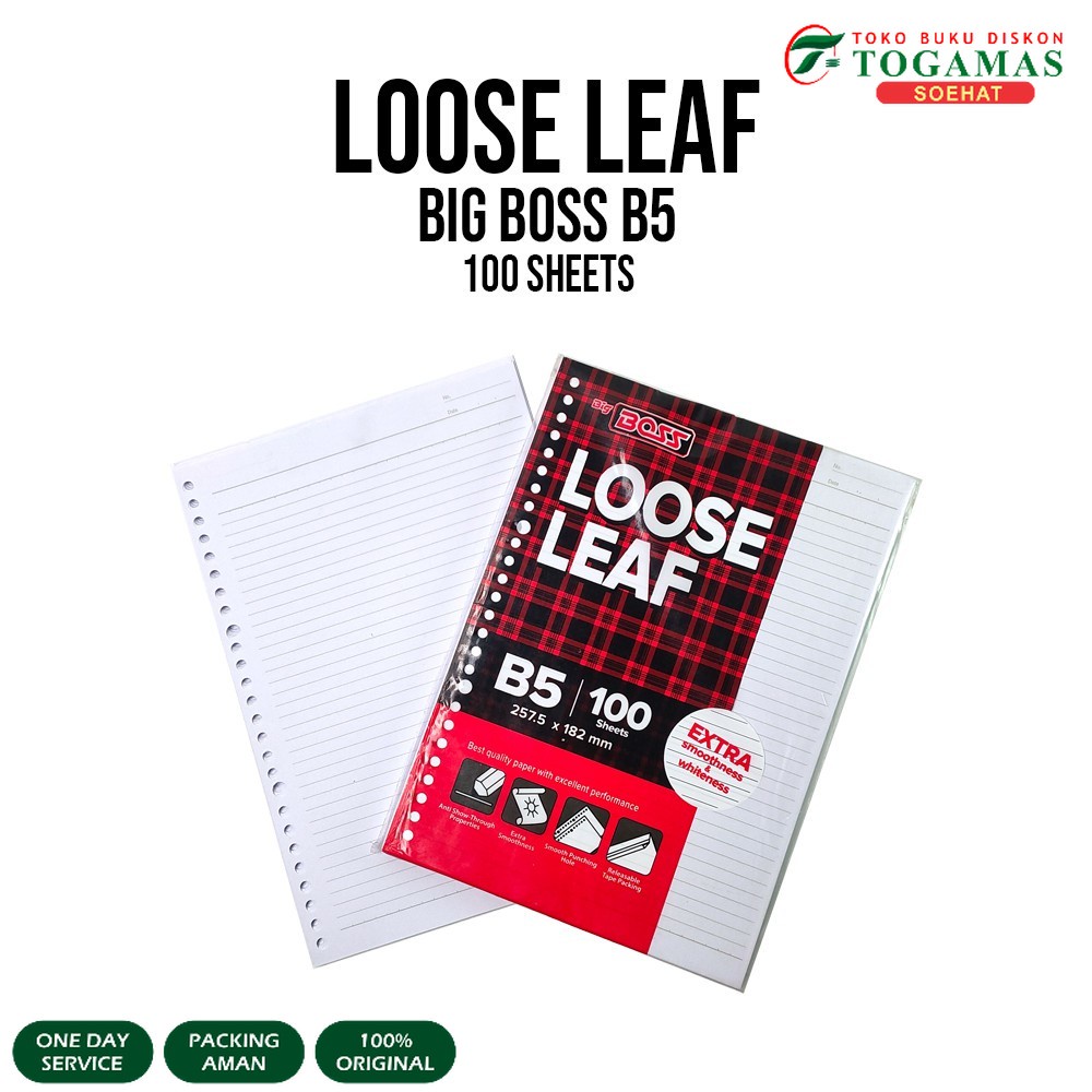 Jual Loose Leaf Garis B5 - 100lembar / Kertas Loose Leaf / Kertas Loose ...