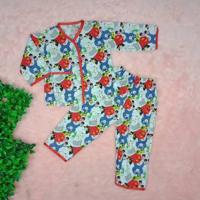 Ss#060 Setelan Piyama Anak bahan Katun Catra 0-1tahun