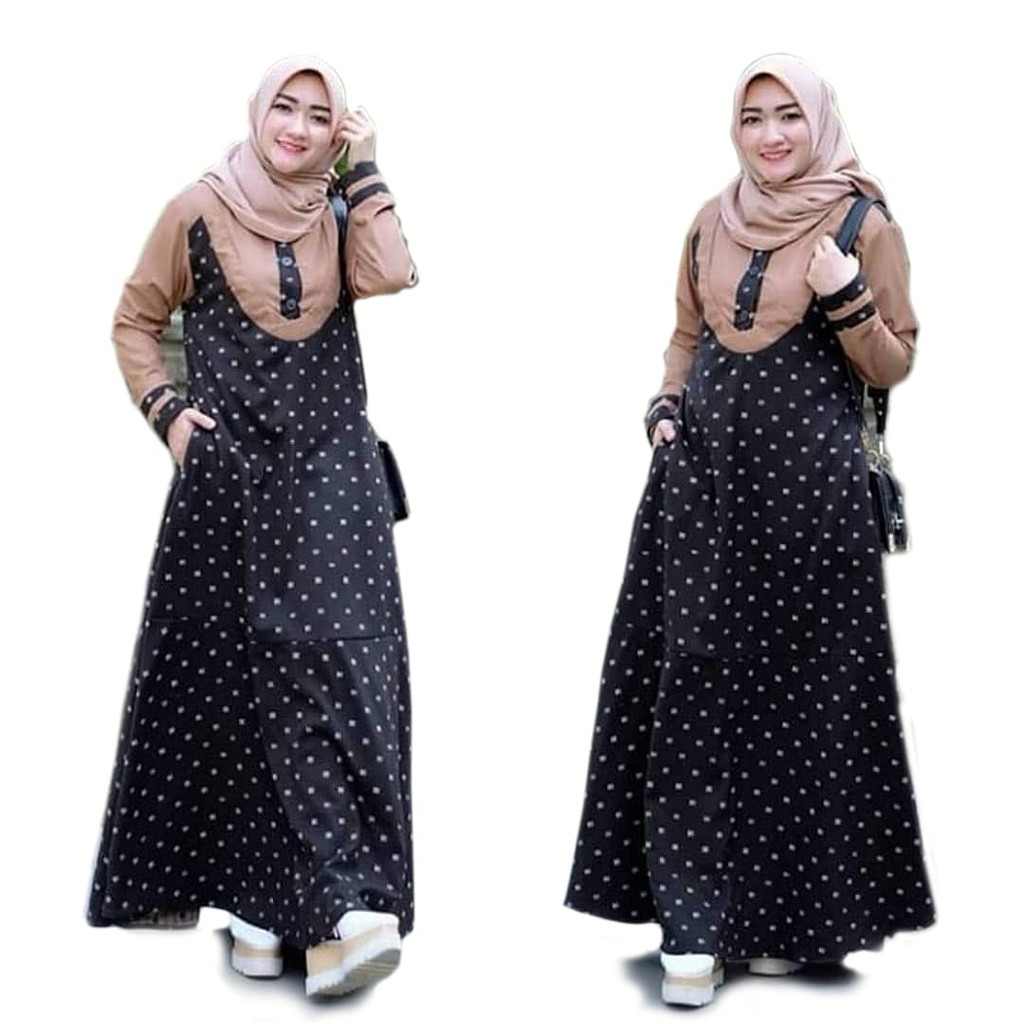 REALPICT LISTYA MAXI GAMIS REMAJA KEKINIAN BAJU MUSLIM TERBARU