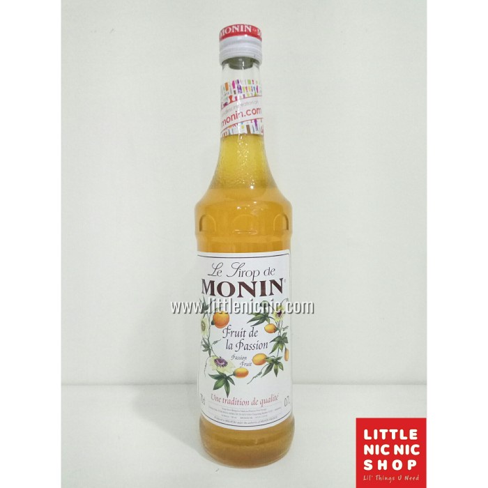 

Sirup MONIN SYRUP Passion Fruit 70 CL (700ml)