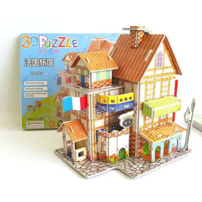 3D Puzzle Toy - Puzzle 3 Dimensi France Hotel(JM)