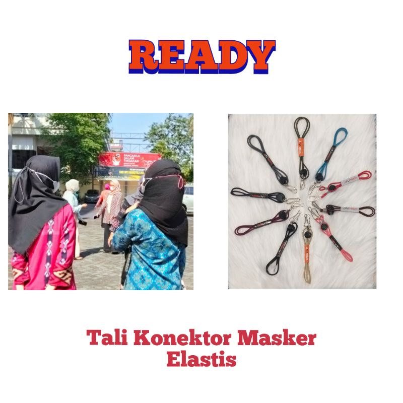 Tali Konektor Masker Hijab / Strap Masker Elastis