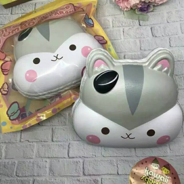 Squishy LICENDSED Super Jumbo Poli Head Macaron