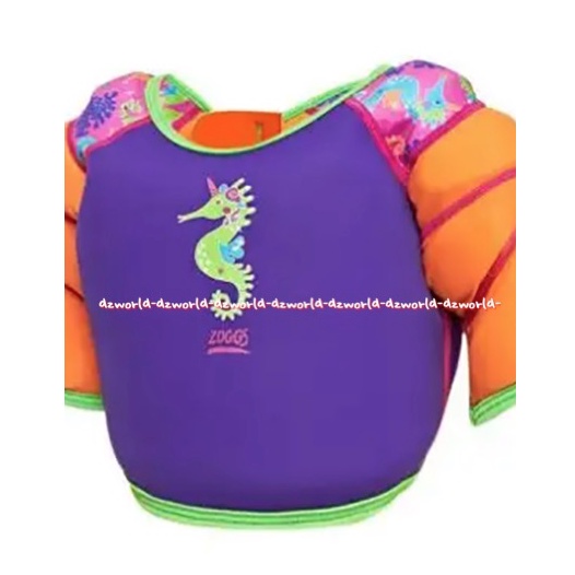 Zoggs Water Wings Vest Zip Pelampung Renang Anak Pakai Tangan 2-3year Tahun Zog Zogg Zoogs Wing Hijau Orange Belajar Renang Untuk Anak Hand Swim Float