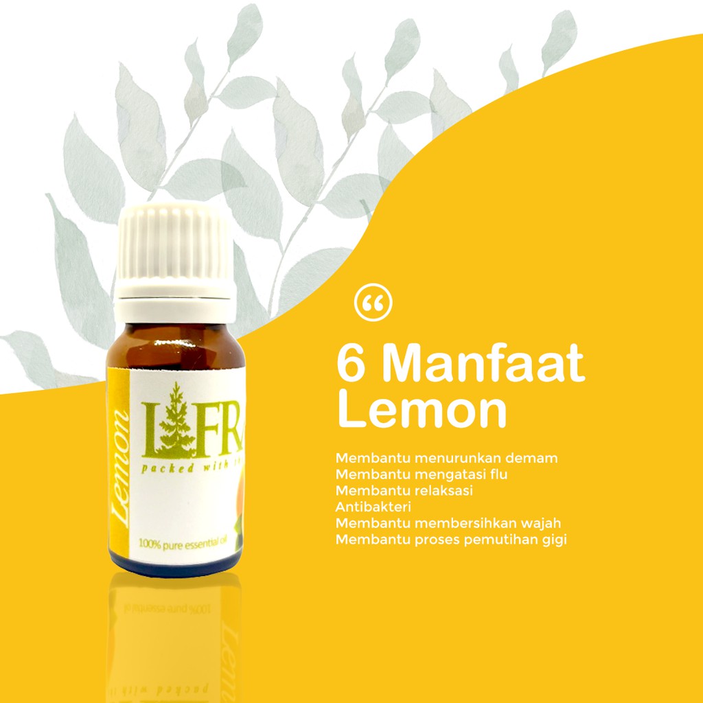 Essential Oil Murni Aroma Lemon- Essential Oil Jeruk Lemon - Aroma Terapi Lemon - Minyak Atsiri