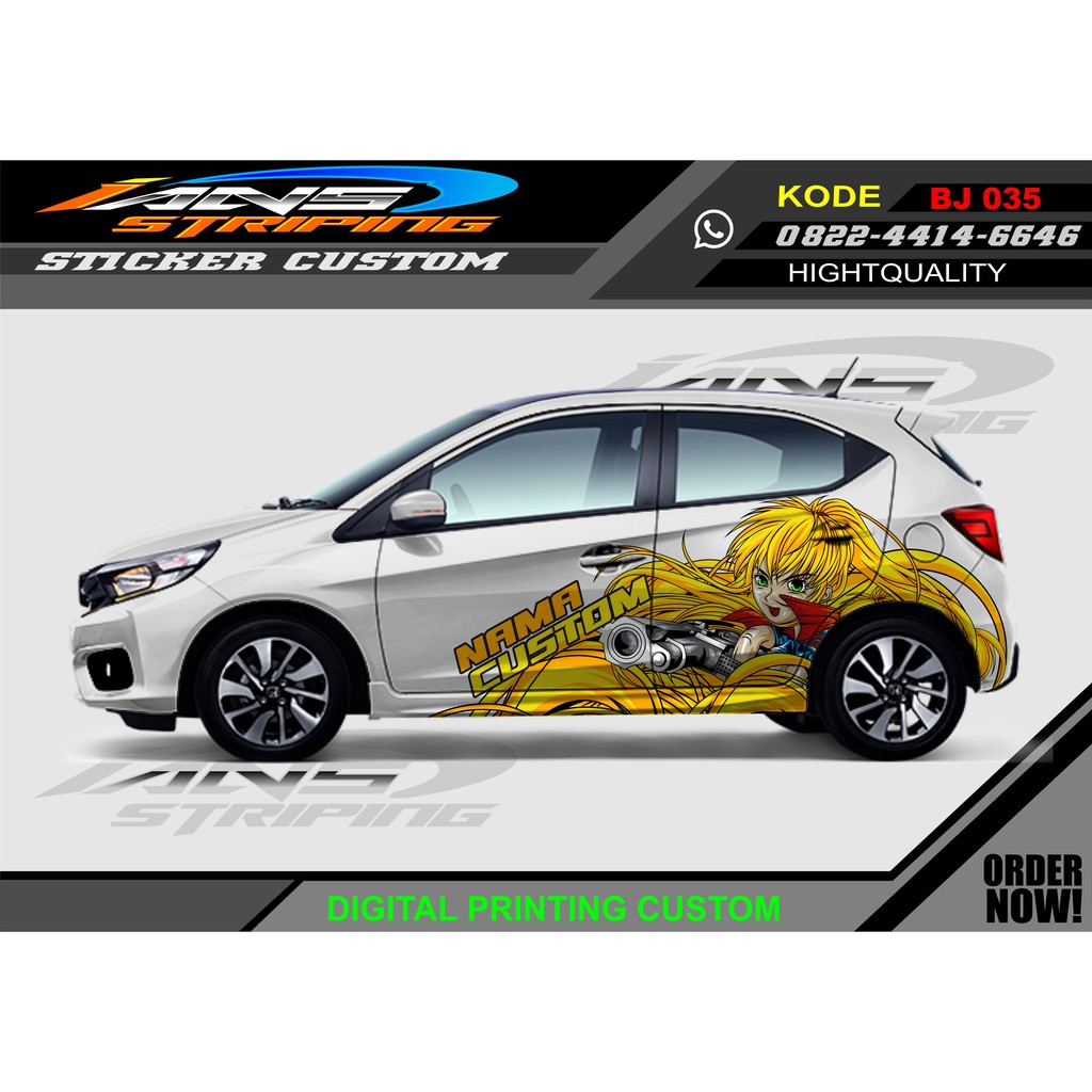 VARIASI STIKER MOBIL BRIO/ DECAL STIKER MOBIL BRIO, JAZZ, AVANZA DLL