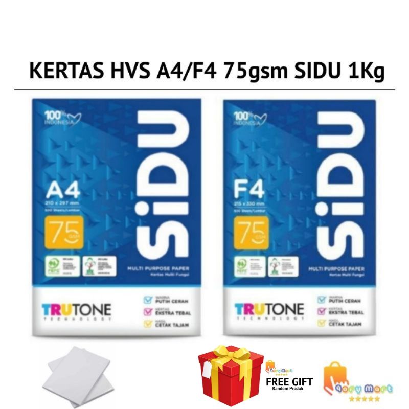 

KERTAS A4/F4 75GSM 1KG SINAR DUNIA