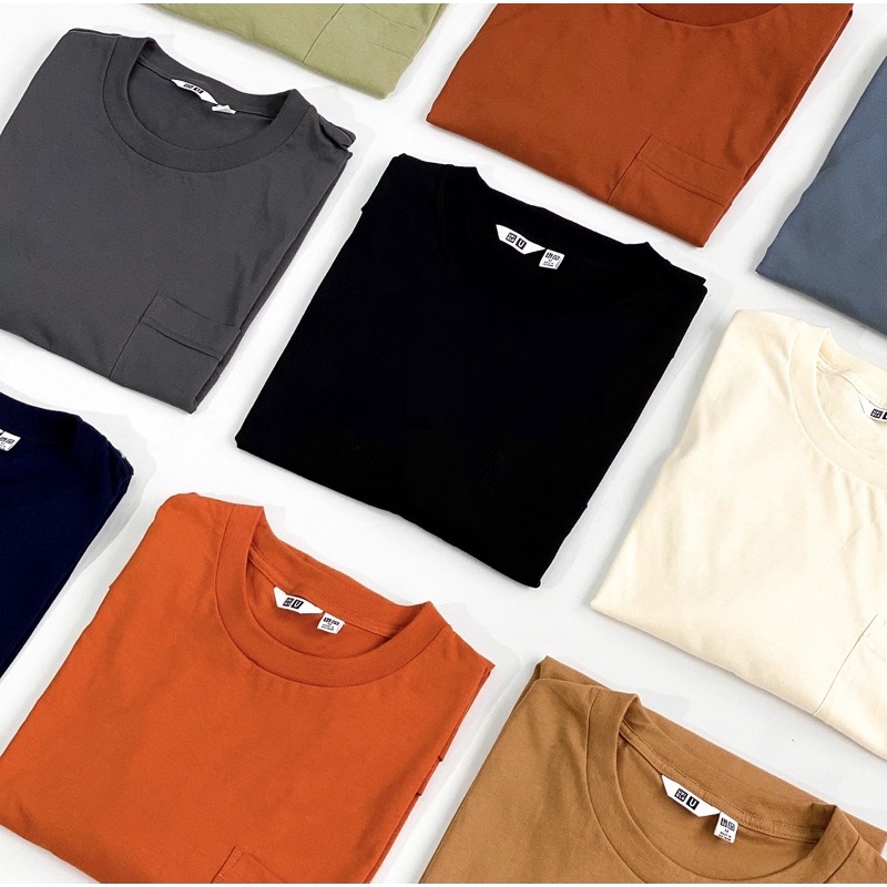 Kaos Uniq Oversize Pocket Tees Uniql* (10 Colours) Brandeddtermurah