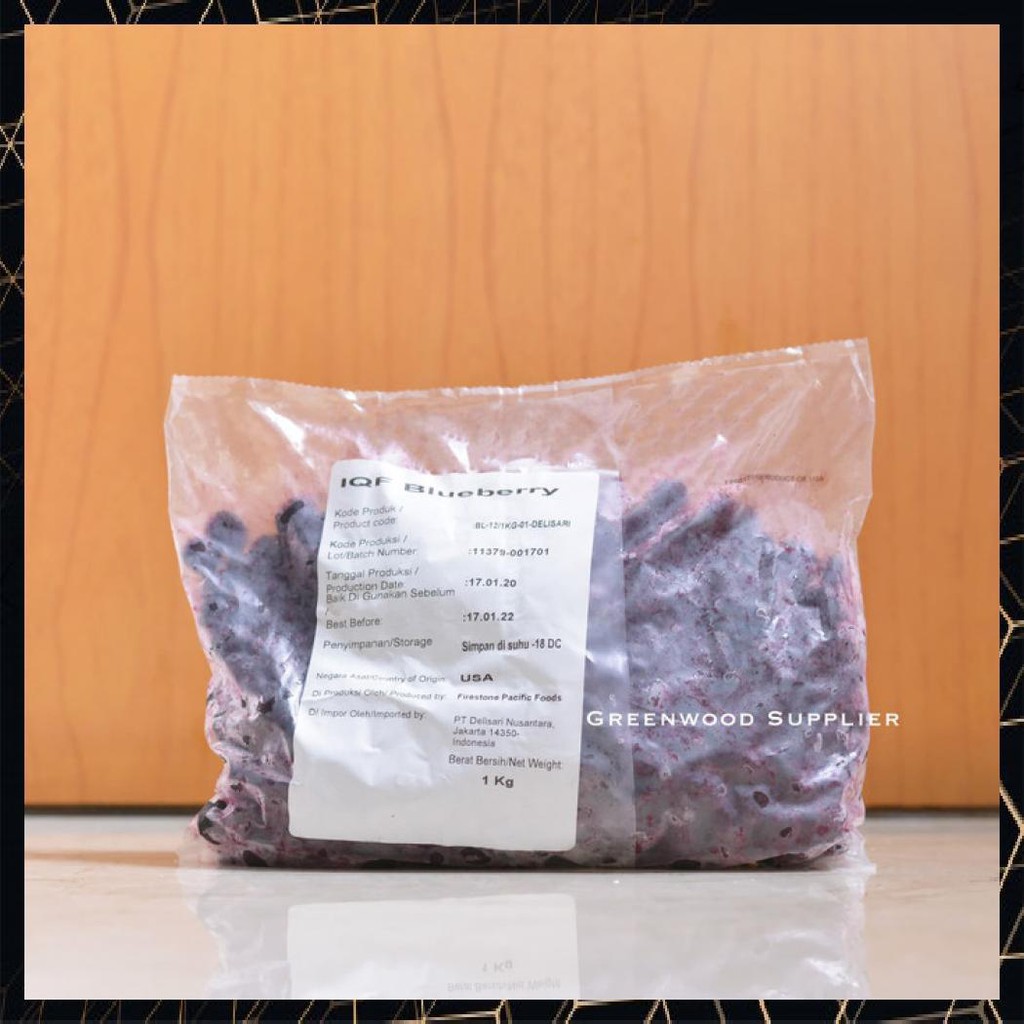 

IQF FROZEN BLUEBERRY / BLUEBERRIES 1KG [IMPORT