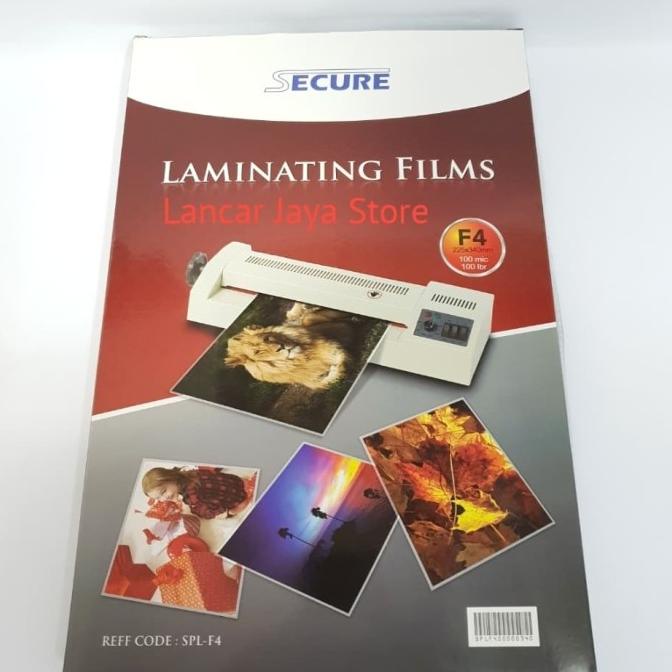 

Plastik Laminating Secure F4 100 Micron Laminating Film Secure F4