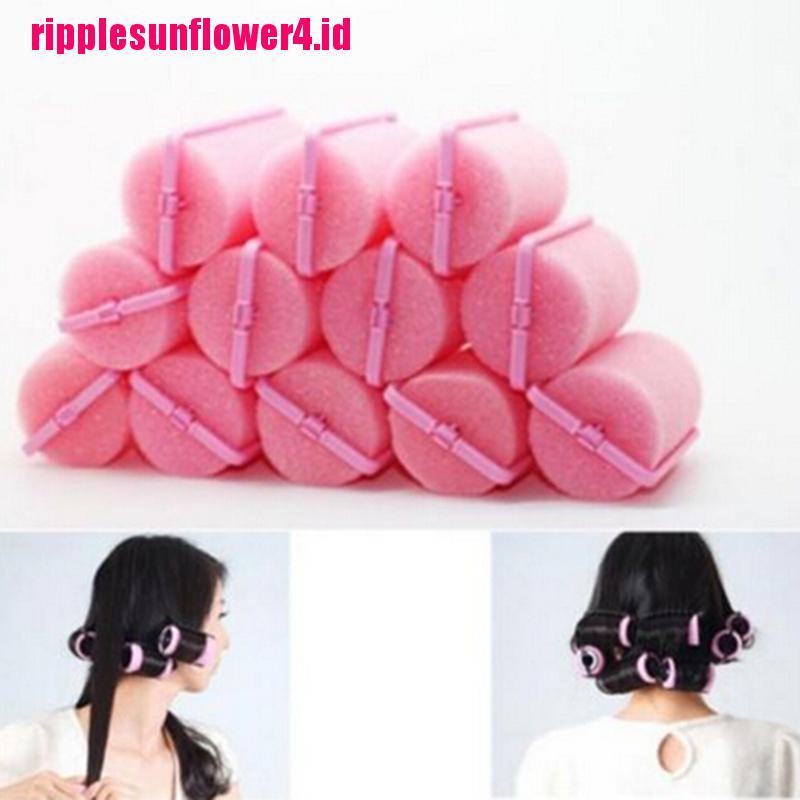 12pcs / Kantong Spons Ajaib Untuk Keriting Rambut