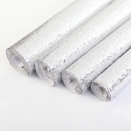 Sticker Wallpaper Aluminium Foil Waterproof Bermotif untuk Dapur Anti Minyak Anti Panas Kitchen Wallpaper Waterproof Termurah Terlaris