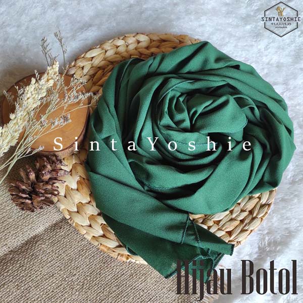 180X75 PASHMINA TALI DIAMOND ITALIANO PREMIUM QUALITY-HIJAU BOTOL