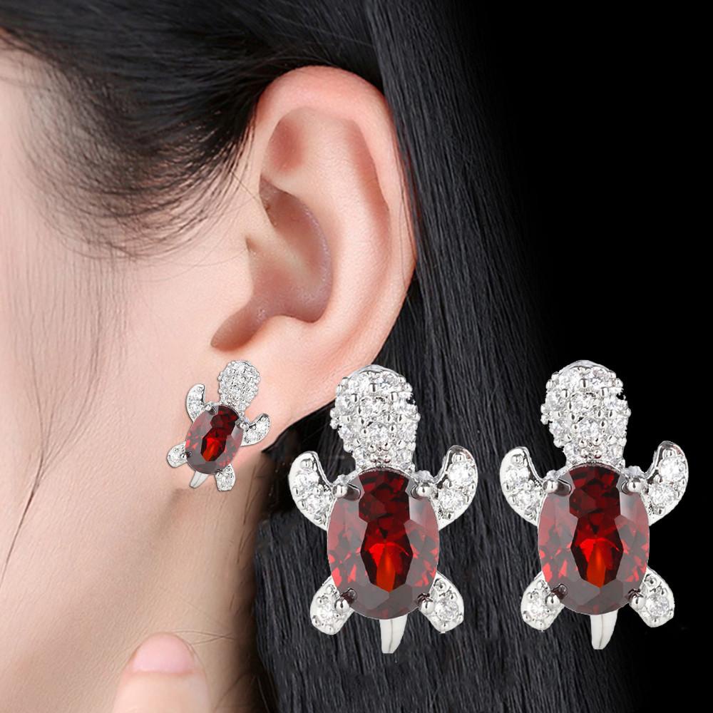 R-flower Stud Earrings Fashion Multicolor Vintage Turtle Shaped