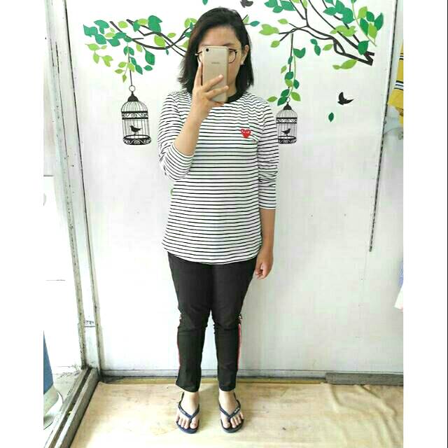 Kaos cdg play stripe