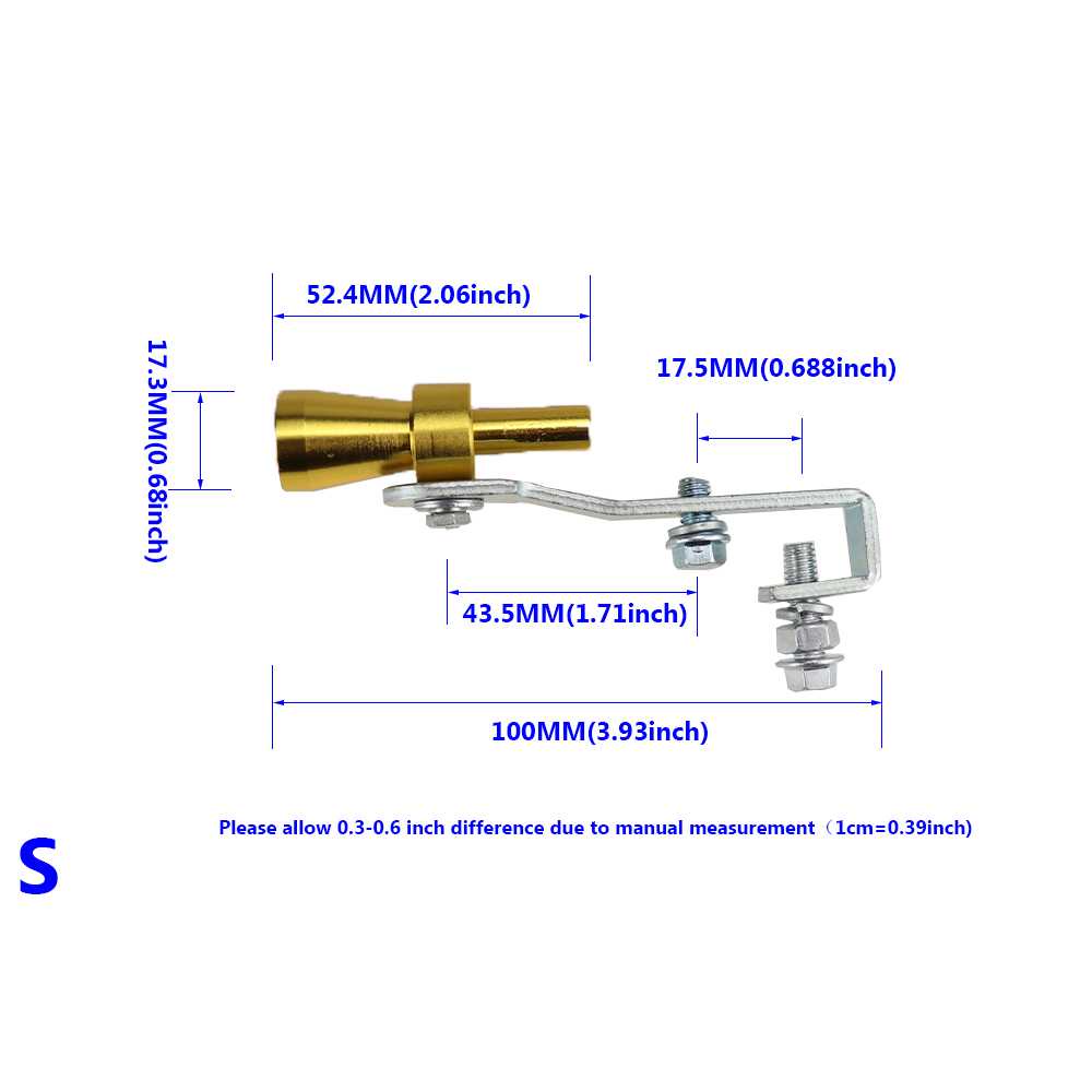 OTOHEROES Penyiul Turbo Palsu Knalpot Mobil Whistler Exhaust - TUR007-Gold-S