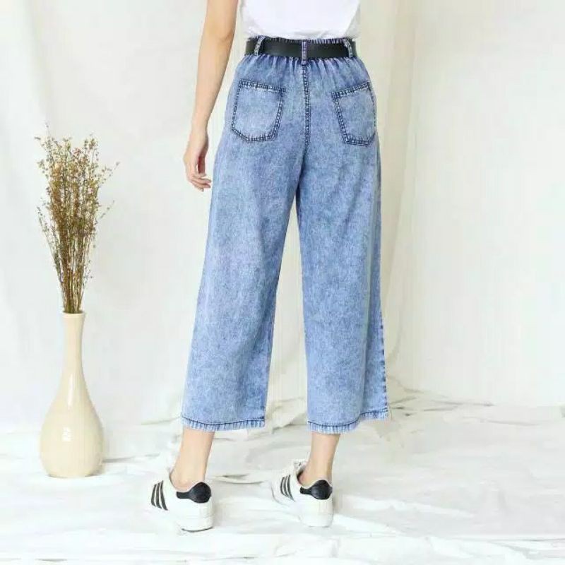 VS SG - KULOT JEANS WARNA MEISHA HIGHWAIST HW DELONIK KULOT SYAKIRA